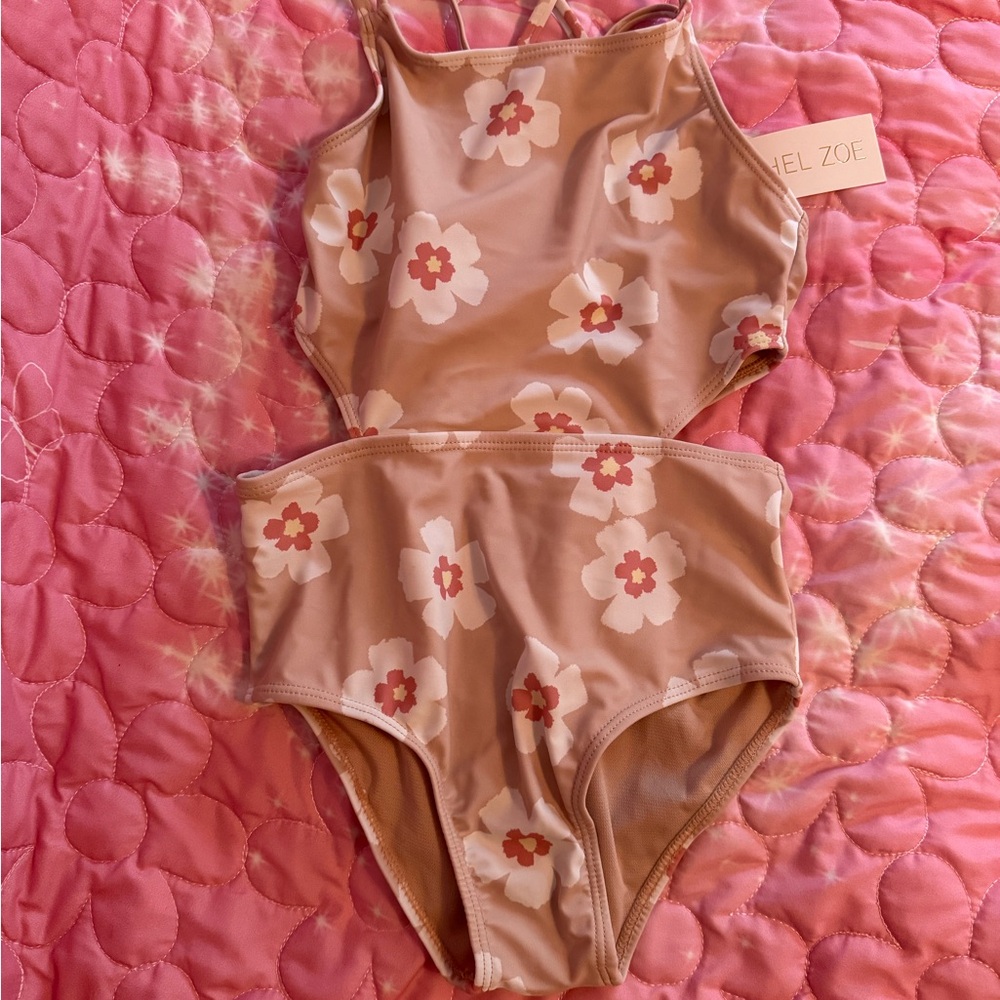 🚫SOLD🚫Girls Floral Cutout Swimsuit